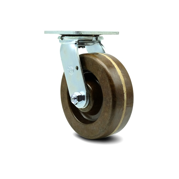 6 Inch High Temp Phenolic Wheel Swivel Caster with Roller Bearing